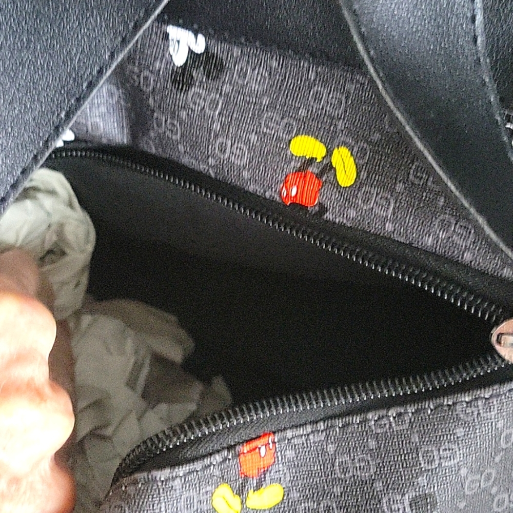 Mickey Mouse Black, Monogram Backpack. Nwot - image 5